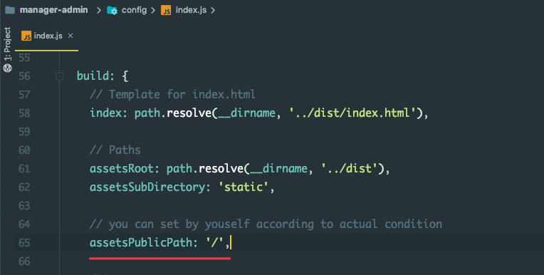 修改管理端assetsPublicPath
