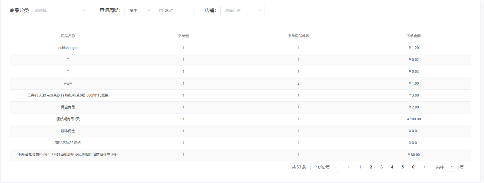 Javashop新零售加盟商管理端统计模块商品统计销售明细操作方法解析